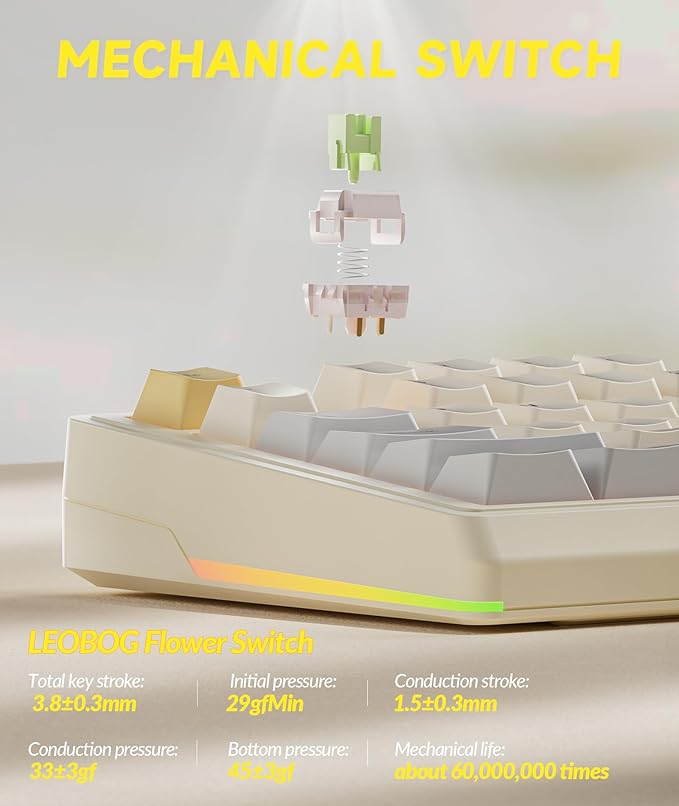 KI99 Pro 96% Wireless Mechanical Gaming Keyboard, Creamy Keyboard - Image 5