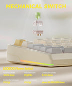 KI99 Pro 96% Wireless Mechanical Gaming Keyboard, Creamy Keyboard - Image 5