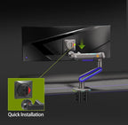 RGB Gaming Monitor-arm for Flat/Ultrawide/Curved Monitors 32 to 60 inch - Image 5