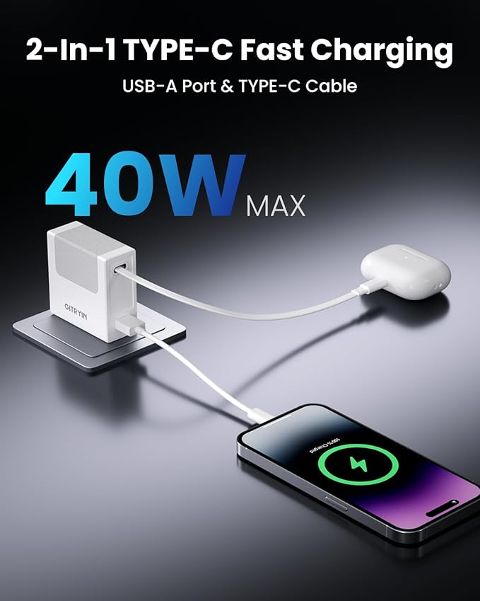 Gitryin 1 Type-C Retractable Wall Charger - Image 5