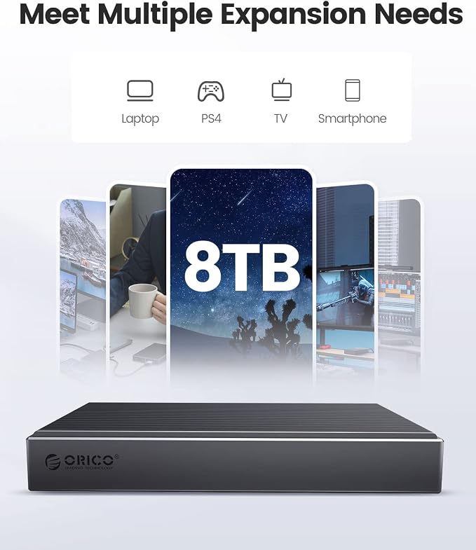 ORICO Dual M.2 NVMe SSD Enclosure, USB C to M2 Adapter - Image 5