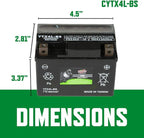 Interstate Batteries YTX4L-BS 12V 3Ah Powersports Battery 50CCA AGM - Image 3