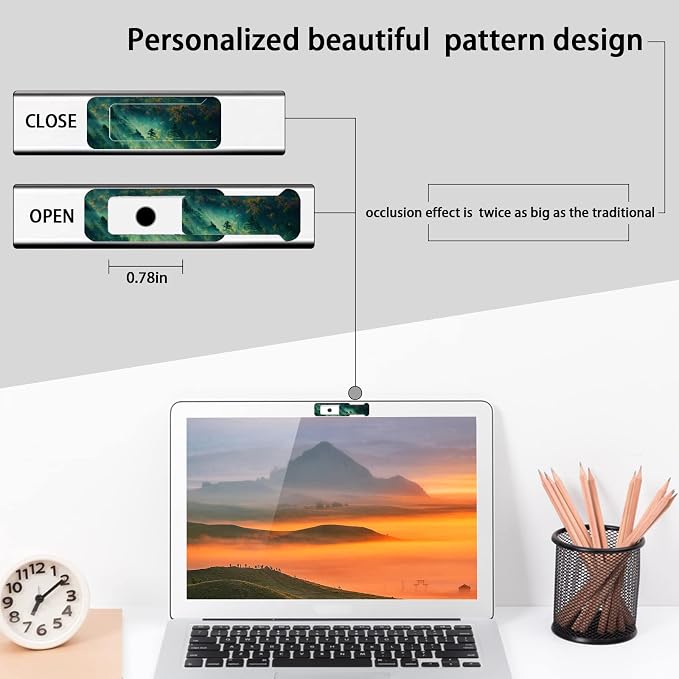 Webcam Cover, 3 Pieces, Laptop Camera Cover, Privacy Shielding Capacity is - Image 4