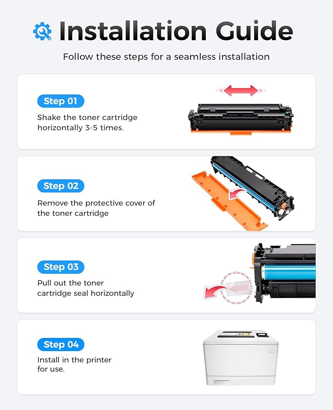 410A Toner Cartridge 4-Pack High Yield Replacement - Image 4