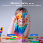 Streaming Webcam with Adjustable Ring Light, Full HD 1080P Webcam with Dual - Image 7
