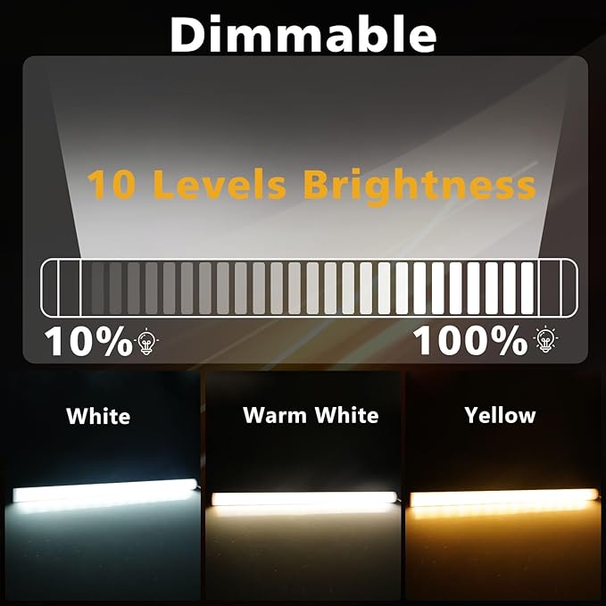 12 Inch LED Light Bar USB Powered 3 Colors White, Warm White, - Image 2