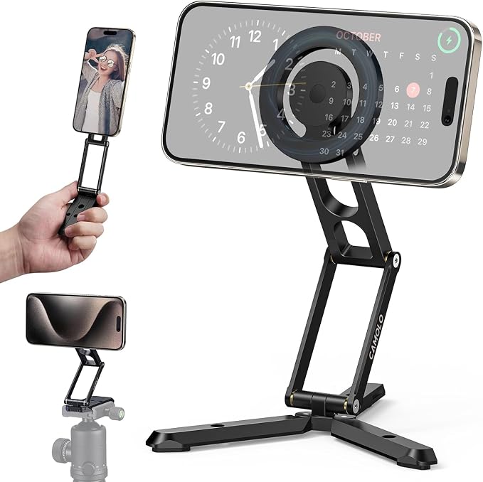 Magnetic Pocket Phone Tripod Foldable Compatible by CAMOLOGEEK