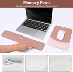 MOSISO Wrist Rest Support for Mouse Pad&Keyboard Set, Rectangular Ergonomic - Image 4