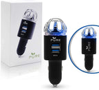 Car Air Purifier Premium Air Ionizer & Car Charger Accessory w Dual USB Ports by Unknown