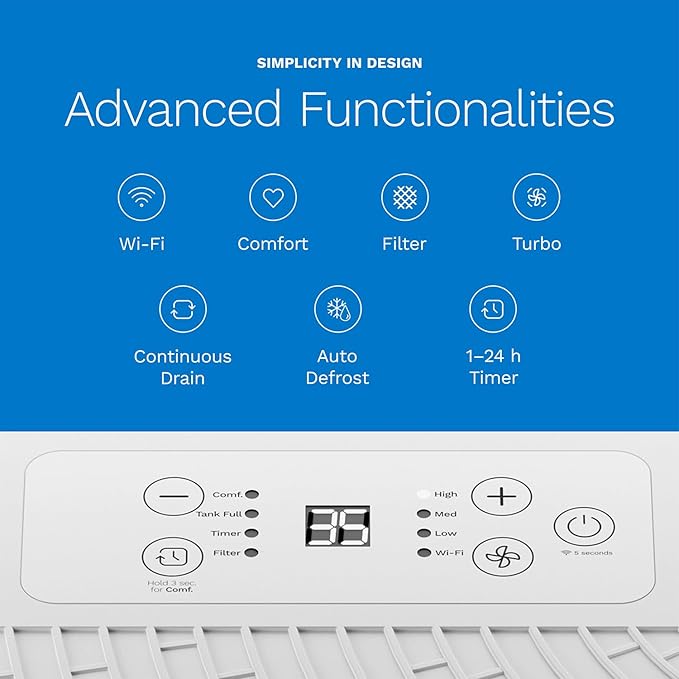 hOmeLabs 25 Pint Wi-Fi Dehumidifier - Image 5