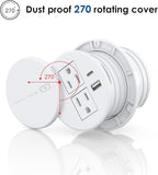Recessed Power Grommet 3-inch Hole, 15W Wireless Charger, 20W USB C Fast - Image 5