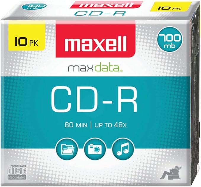 MXLCDR8010PK - Maxell 80MIN 10PK 700MB CDR by Maxell