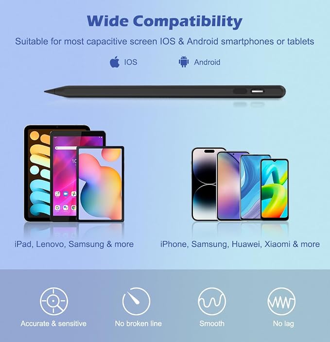 Moko Stylus Pens for Touch Screens, Fast Charge Stylus Pen for Apple - Image 2