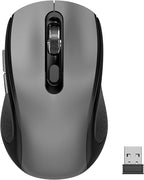 Wireless Mouse with Side Buttons, 2400 DPI, Anti Slip Scroll Wheel, Suitable by SHUNJINRUN