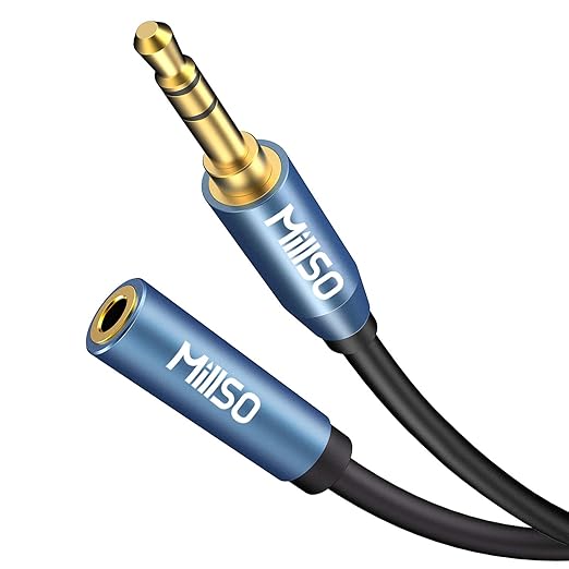 MillSO 3.5mm Headphone Extension Cable TRRS 3.5mm Male to Female Stereo Audio by MillSO