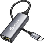 VIOY USB C to Ethernet Adapter, 1Gbps RJ45 to USB C Network Adapter, Portable by VIOY