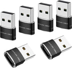 USB to USB C Adapter 6 packs for iPhone Fast Charging, Transfer and Type C OTG by Unknown