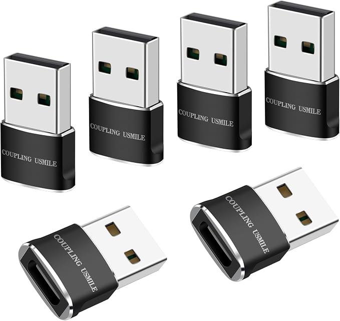 USB to USB C Adapter 6 packs for iPhone Fast Charging, Transfer and Type C OTG by Unknown