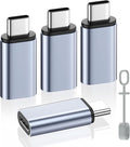 MoKo 4 Pack Lightning Female to USB C Male Adapter, USB-C Lightning Adapter by MoKo