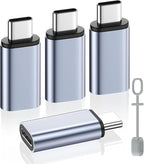 MoKo 4 Pack Lightning Female to USB C Male Adapter, USB-C Lightning Adapter by MoKo