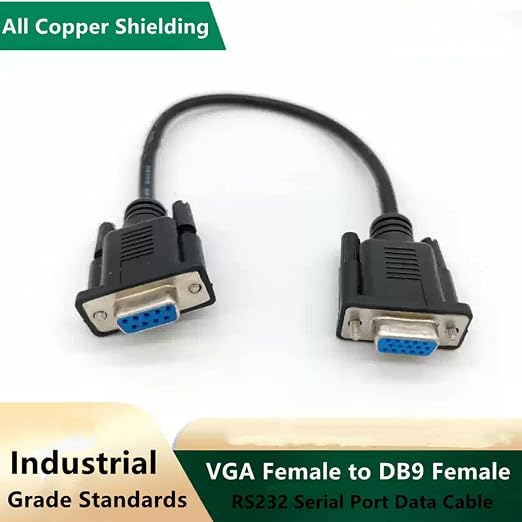 DB9 Female to VGA Female 15Pin Three-Row Signal Transmission Cable, VGA to DB9 - Image 2