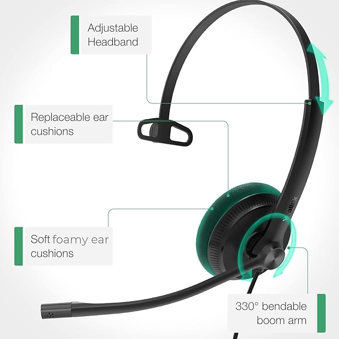 Yealink UH34 USB Headset with Noise Cancelling Mic, Work Headset - Image 8