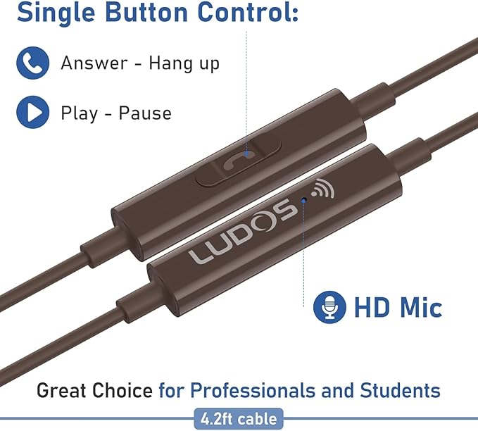 LUDOS Ultra USB C Headphones for iPhone 16 15 Pro Max Plus iPad Pro, 5 Years - Image 3