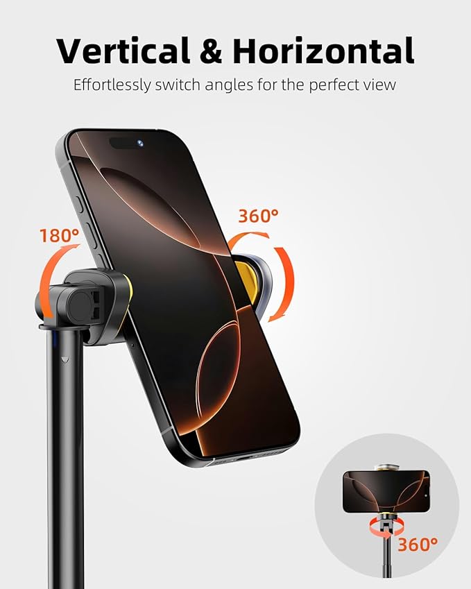 TODI Selfie Stick Tripod for iPhone, Extendable Selfie Stick for iPhone - Image 7