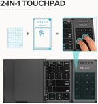 DeLUX Full Size Folding Keyboard 78 Keys, Wireless Bluetooth Keyboard - Image 2