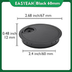 1 Pcs Desk Grommet 2-3/8" / 60 mm, Desk Cord Hole Cover, Cable Grommet Metal - Image 8