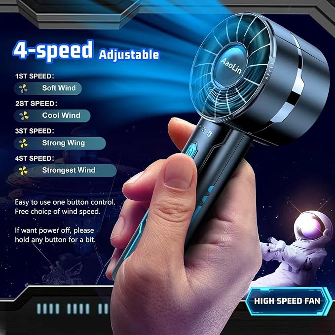 2pcs Portable Handheld Turbo Fan - Image 2