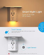 One Beat Surge Protector Wall Outlet Extender, 5 Outlets & 4 USB Ports - Image 2