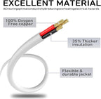LUCKY TL Indoor Outdoor Extension Cord, 16/3 Gauge White Long Extension Cord - Image 3