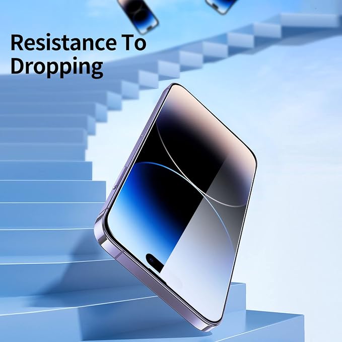 NEW'C 3 Pack Designed for iPhone 14 Pro Screen Protector, Enhanced Tempered - Image 5