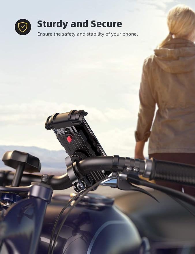 Lamicall Bike Phone Holder, Motorcycle Phone Mount - Image 3