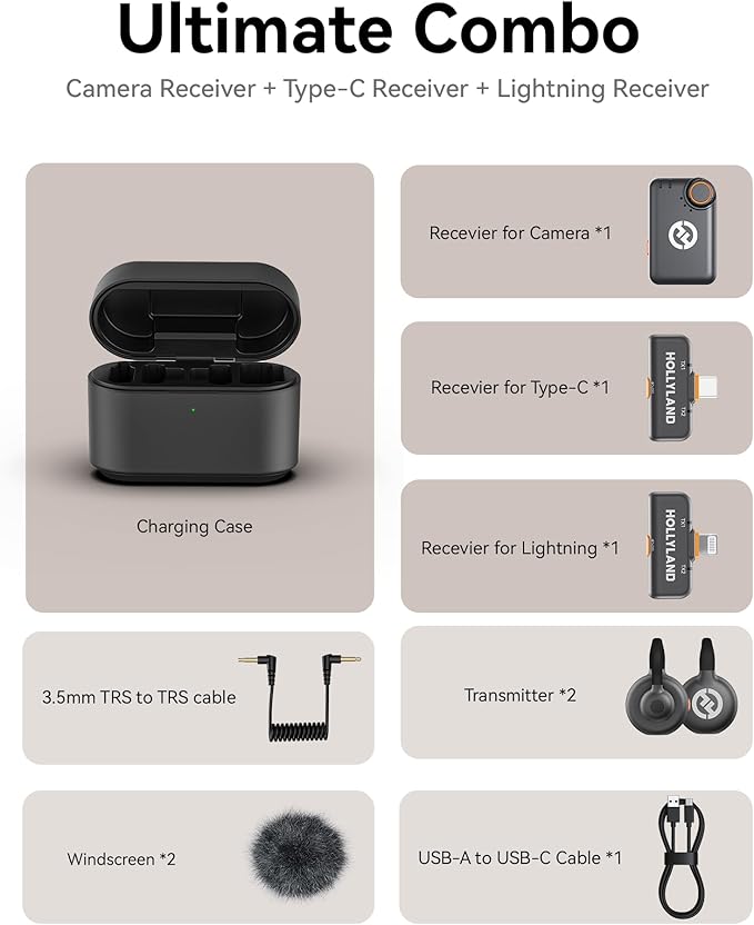 Hollyland Lark M2S Ultimate Combo Wireless Lavalier Microphone - Image 9
