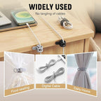 Silicone Cable Ties, Magnetic Data Cable Organizers Reusable Cable Ties Wire - Image 4
