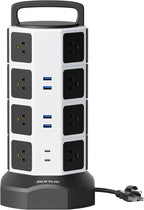 Power Strip Tower Surge Protector by JACKYLED