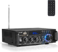 Stereo Audio Amplifier, 300W Home 2 Channel Wireless Bluetooth 5.0 Power by Romicta