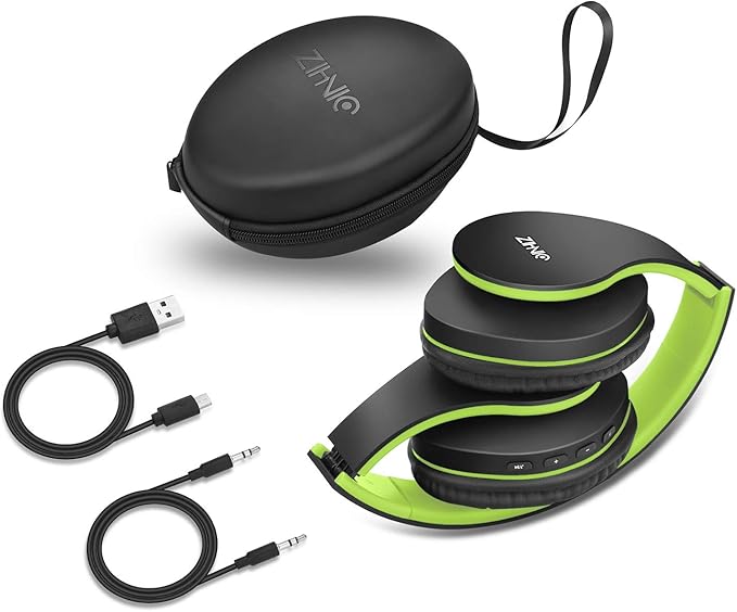 ZIHNIC Bluetooth Headphones Over-Ear, Foldable Wireless and Wired Stereo - Image 6