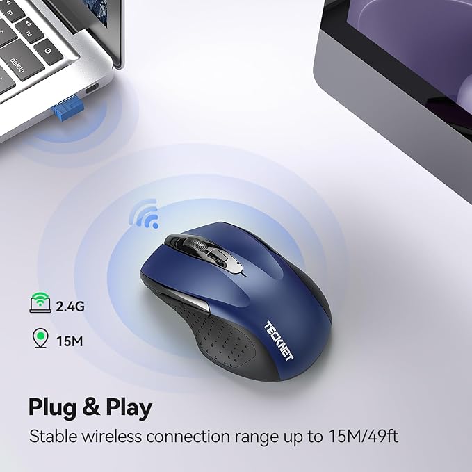 TECKNET Wireless Mouse for Laptop, Silent Mouse Quiet Click, Computer Mice - Image 5