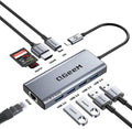 QGeeM USB C Hub Ethernet, 9 in 1 USB Type C Hub HDMI Multi-Port Converter by QGeeM