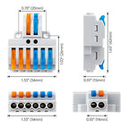 10PCS Lever Wire Connectors, Quick Wiring Cable Connectors, Compact Push-in - Image 2