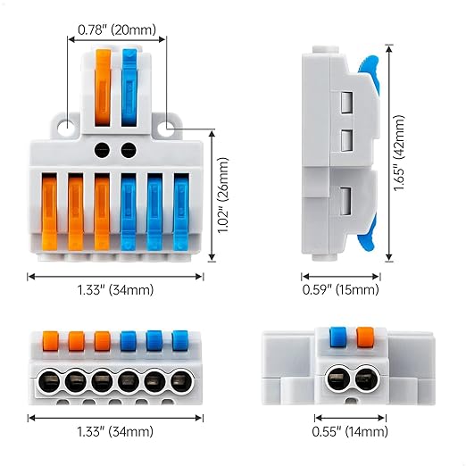 10PCS Lever Wire Connectors, Quick Wiring Cable Connectors, Compact Push-in - Image 2