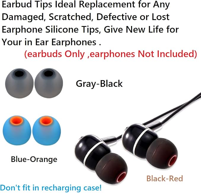 Earbuds Replacement Tips Silicone Earbud Tips Ear Bud Replacement Pieces Ear - Image 5
