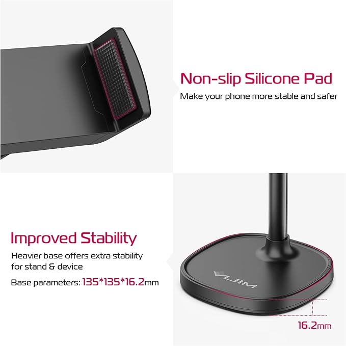 ULANZI Cell Phone Stand Mount for Desk, Vijim HP004 Adjustable Height & Angle - Image 7