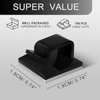100PCS Cable Clips, Adhesive Wire Clips Strong Cord Clips Wire Holders - Image 2
