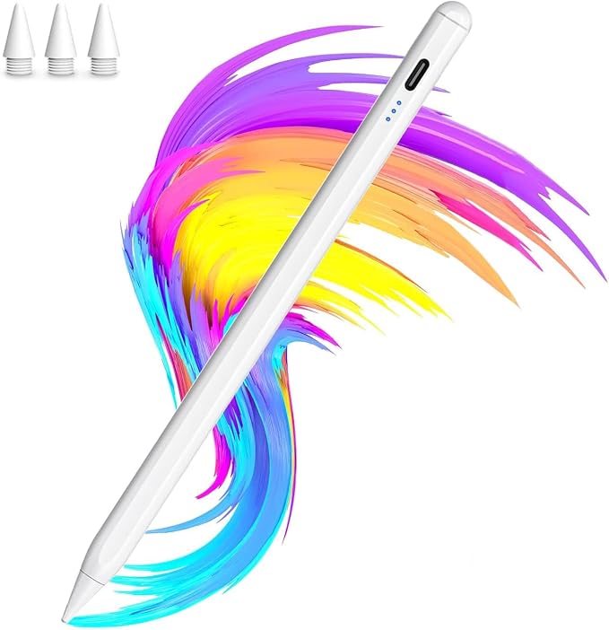 Stylus Pencil for Apple iPad 2018-2025 A16 11/10/9/8/7/6, iPad mini A17 Pro/6/5 by ECOPESTUGO
