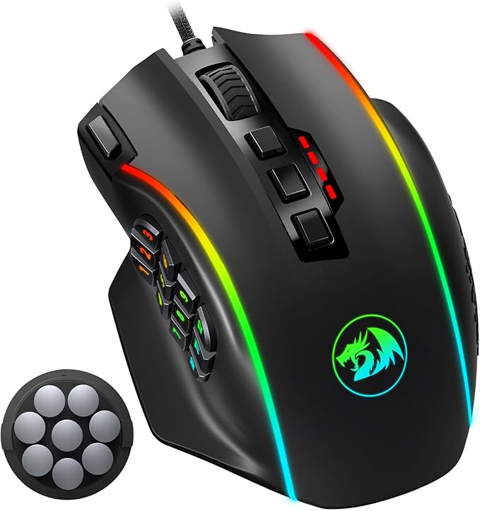 Redragon Gaming Mouse, MMO Mouse Gaming UP 12400 DPI, 19 Macro Programmable by REDRAGON
