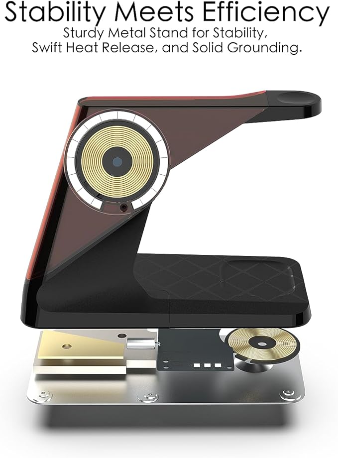 3 in 1 Charging Station for Apple Devices, Mag-Safe Charger Stand, Wireless - Image 5